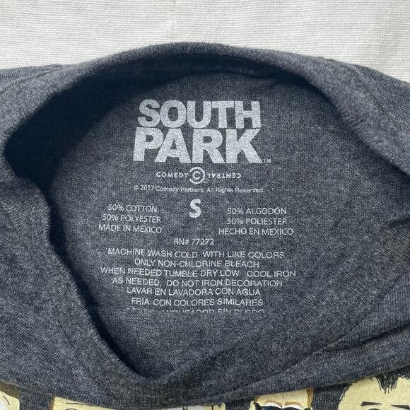 NWT South Park Gray T-Shirt Short Sleeve Size Small Athletic Fit - Picture 4 of 4